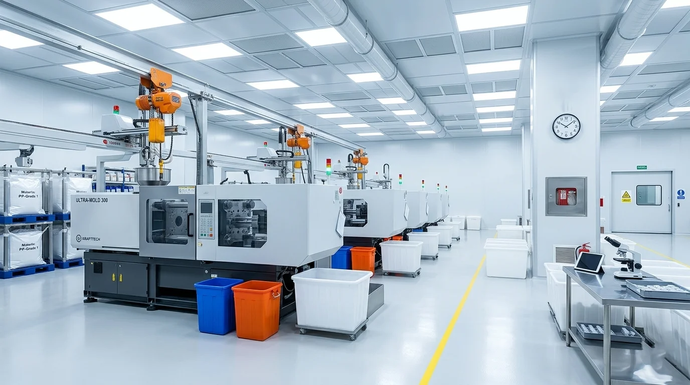 MANKE factory aerial view with production lines and quality control stations